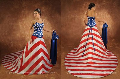 American Flag Wedding Dress