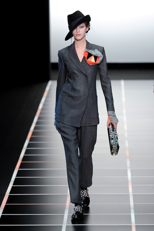 Giorgio Armani Fall 2012 Collection features flats - Babs Projects