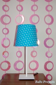 "Finished Blue Lamp Shade"