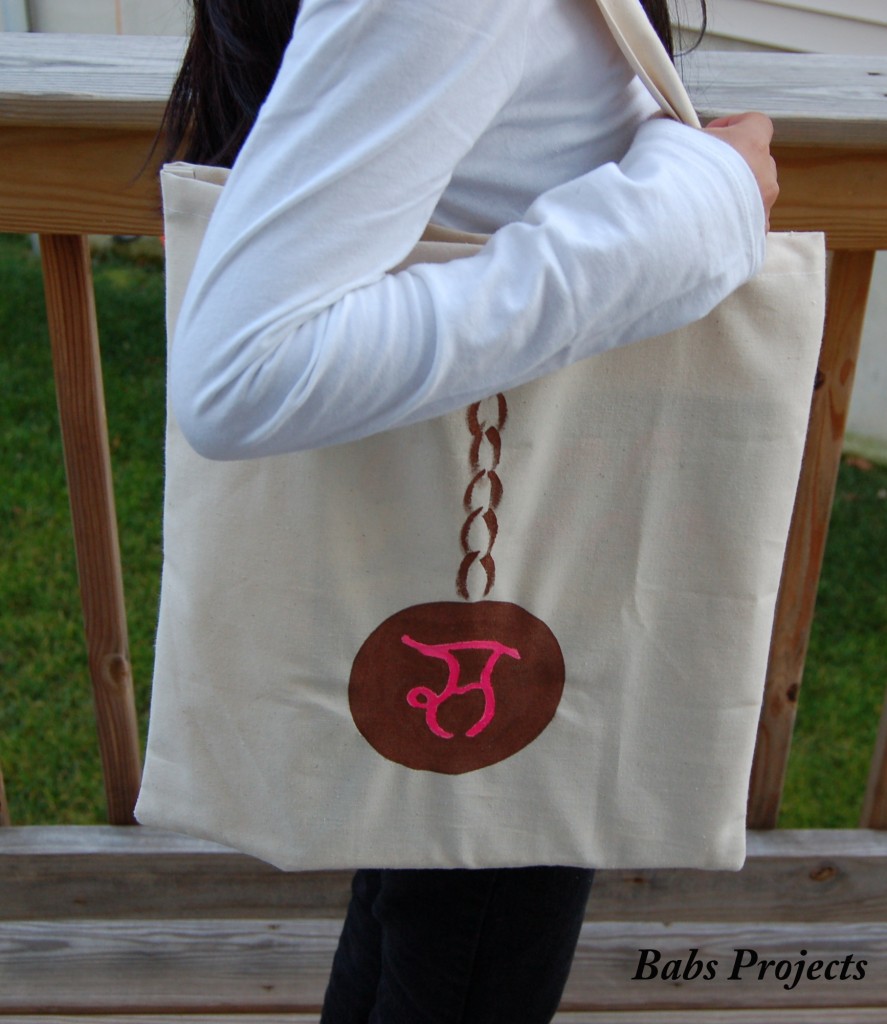 "Hindi Monogrammed Tote"