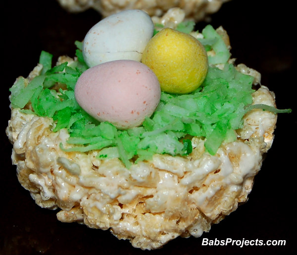 Easter Egg Nest from Rice Krispies