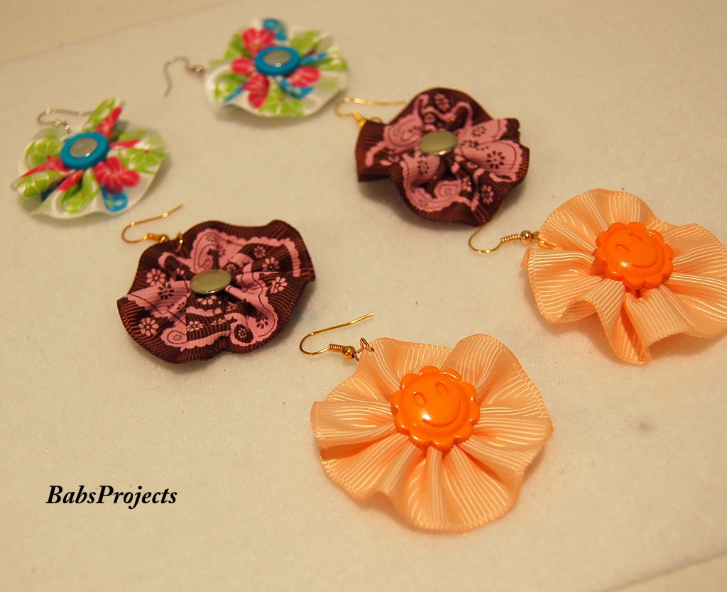 How to Make Ribbon Earrings – Babs Projects
