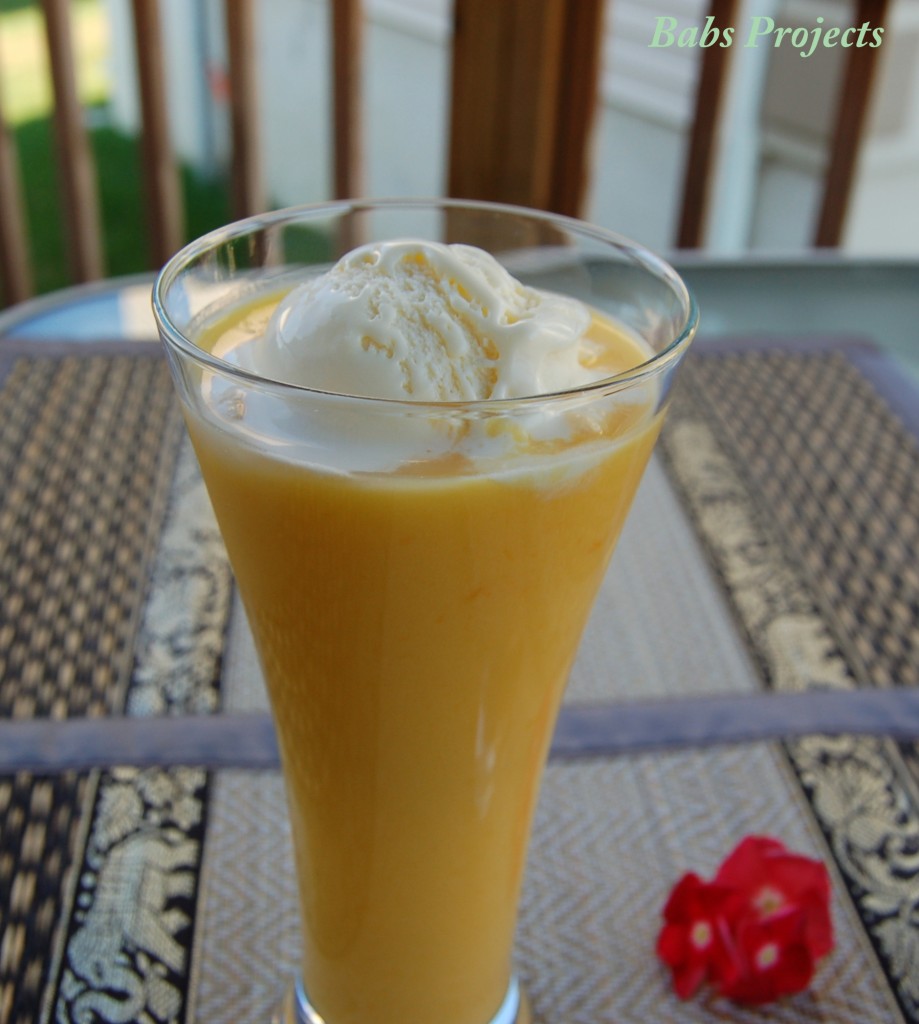 Mango Milkshake with Ice Cream