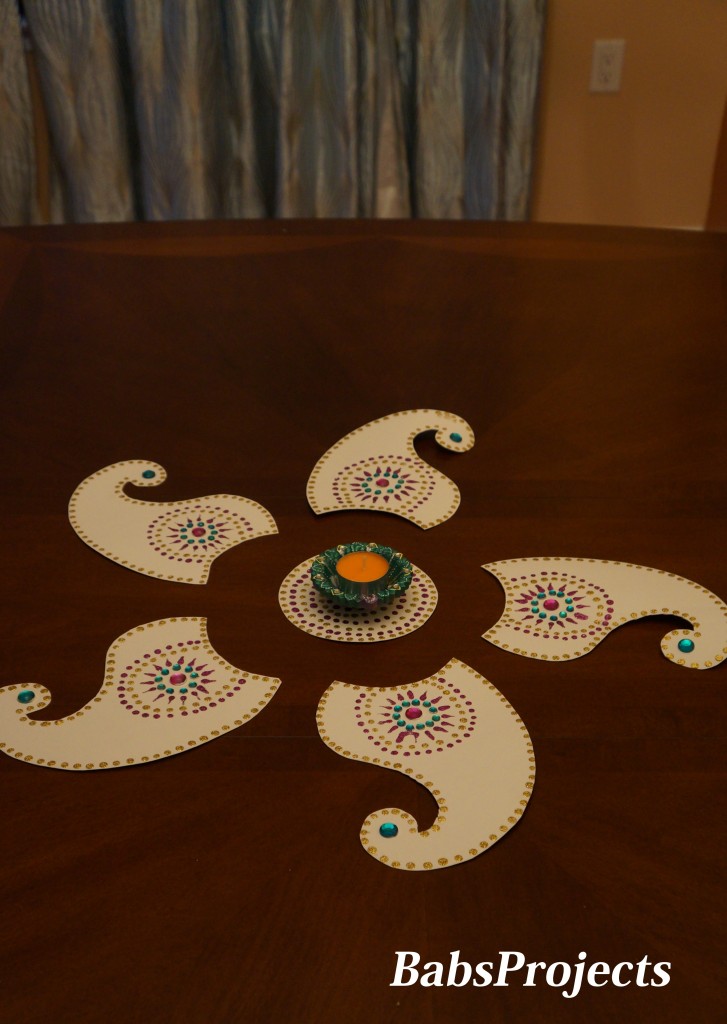 Readymade Diwali Rangoli Table