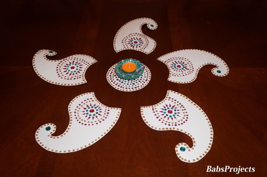 Readymade Diwali Rangoli Staged