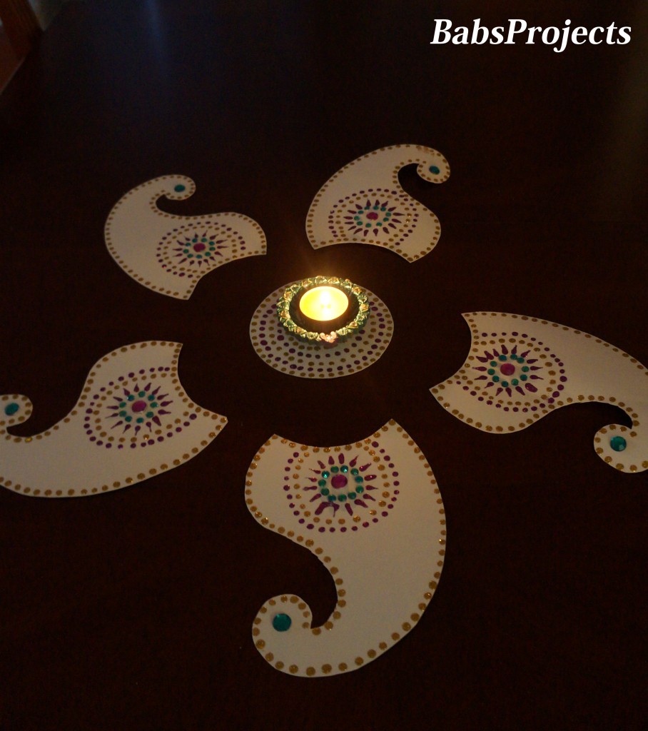 Readymade Diwali Rangoli Diya