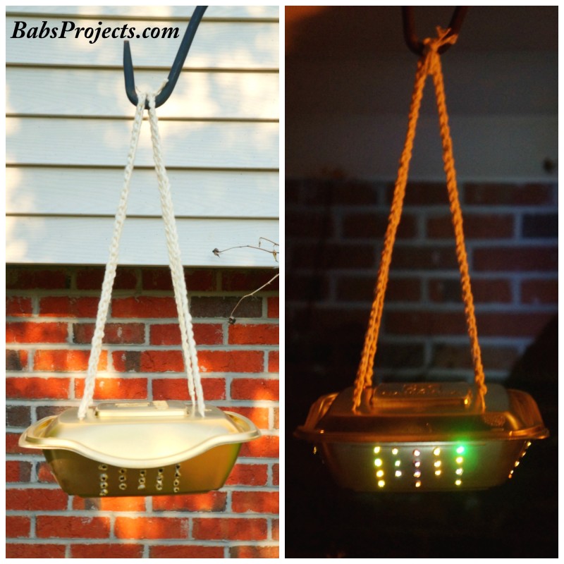 How to Upcyle Salad Container Into a Decorative Light Day and Night View