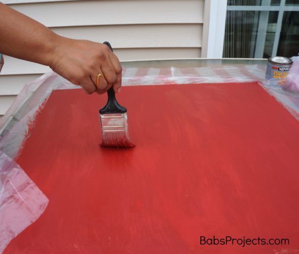 Food Photography Board, Rusty Red Paint Color