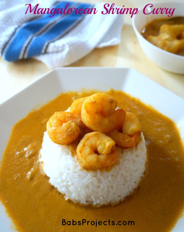 Mangalorean Shrimp Curry Over White Rice