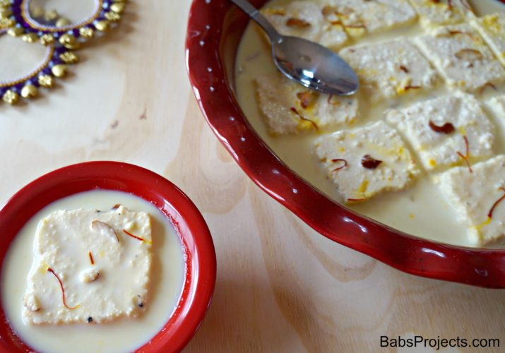 American Ras malai Made with Ricotta Cheese and Half and Half Milk