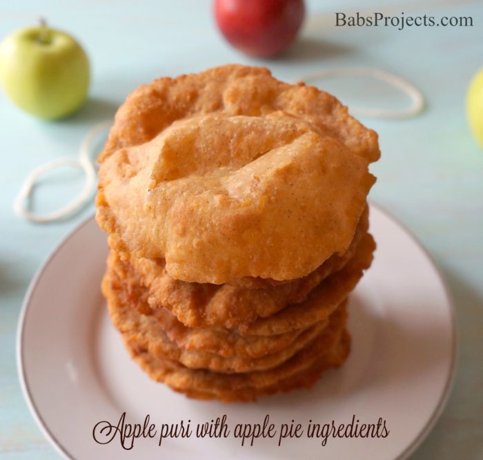 Apple Puri Made With Classic Apple Pie Ingrideints 