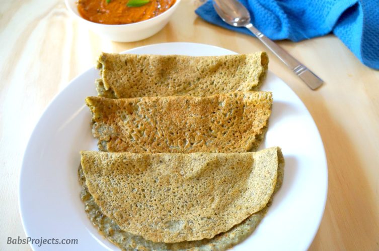 Healthy Whole Moong Dosa is made from Mung Beans 