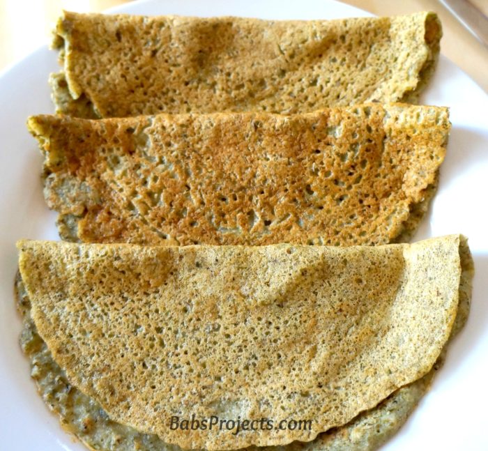 Healthy Whole Moong Dosa is made from Mung Beans 