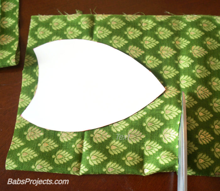 Cut Out Leaf Pattern for Fabric Kundan Rangoli