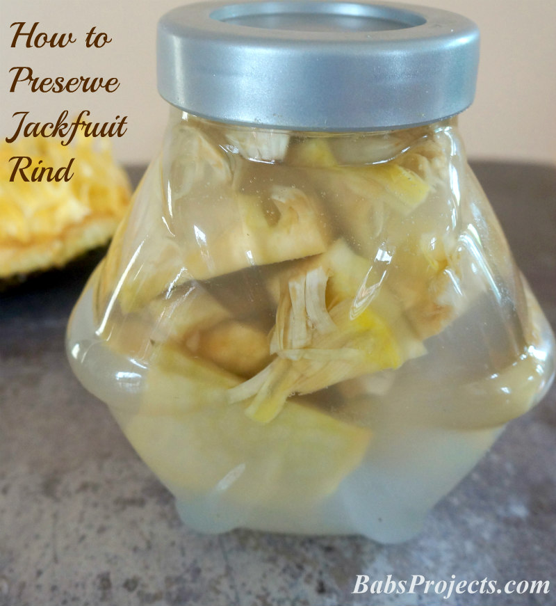 Preserve Jackfruit Rind in a Glass Bottle