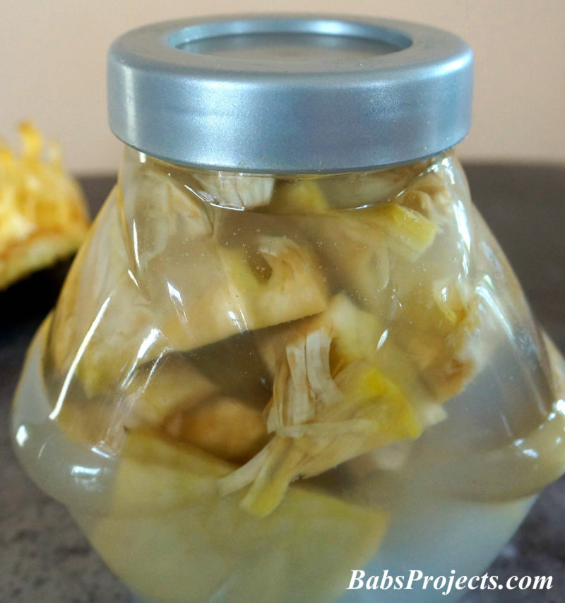 Preserve Jackfruit Rind in a Glass Bottle