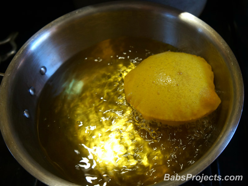 Rice Vade Deep Frying in Oil