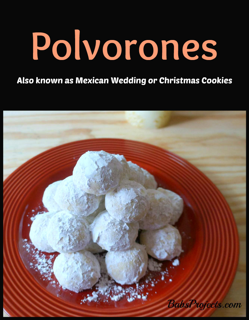 Mexican Wedding Cookies on Red Plate