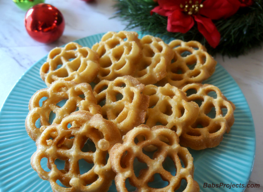 Eggless Rose Cookies on Blue Platter