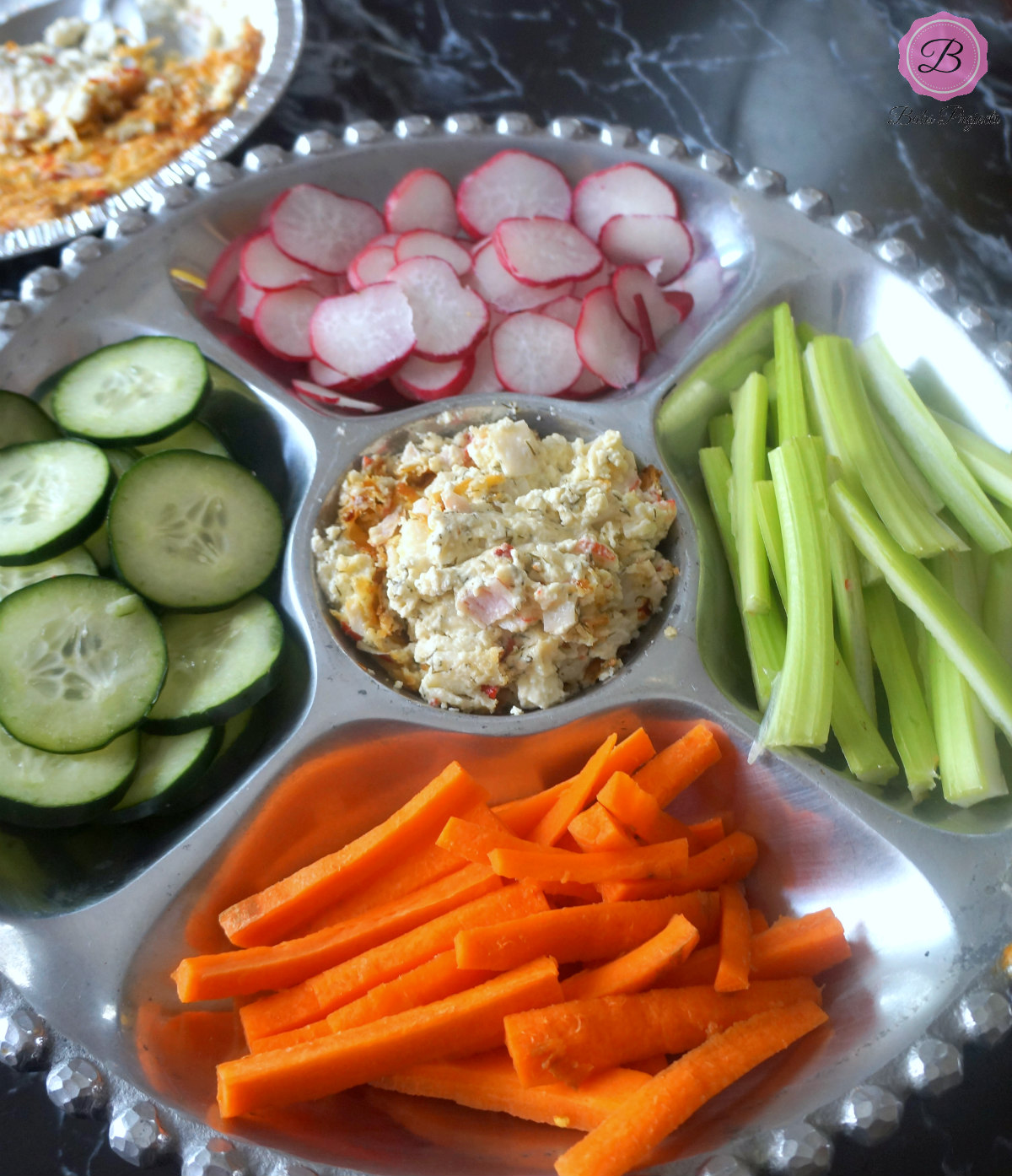 Cheesy Crab Dip with Veggies on the Side