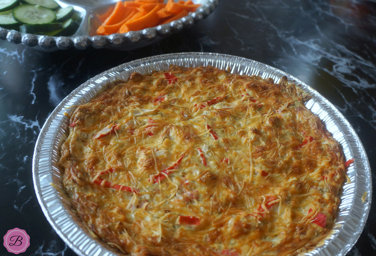 Cheesy Crab Dip in a Pie Pan