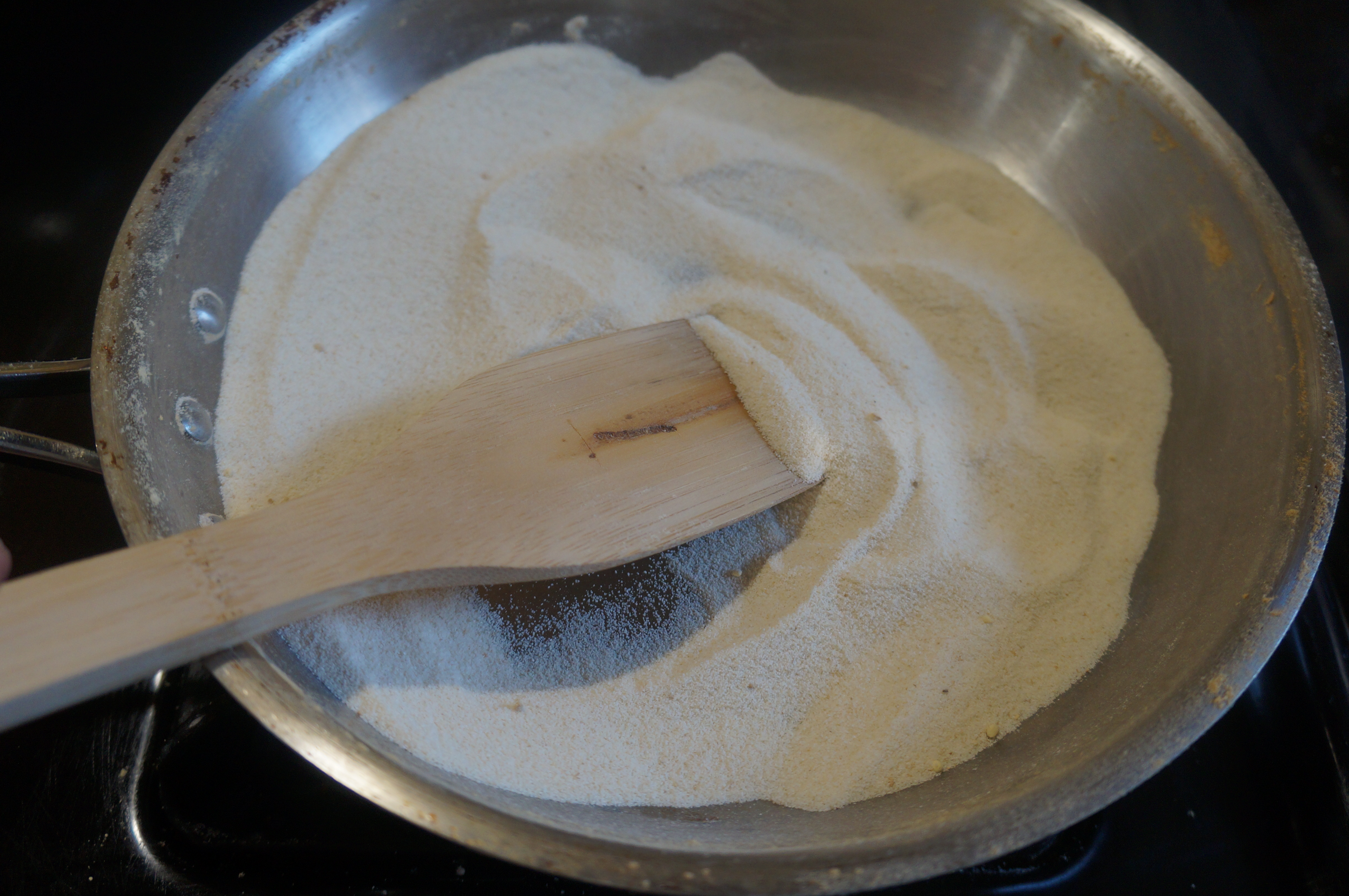 Roasting Rava - Semolina in a Pan