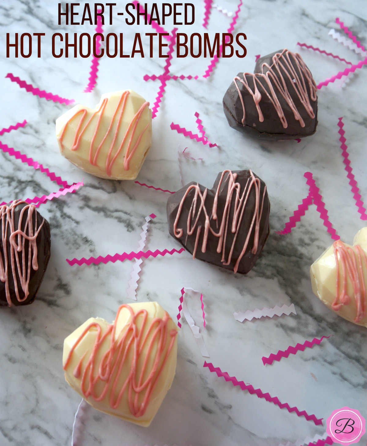 Two Kinds of Heart Shaped Hot Chocolate Bombs 