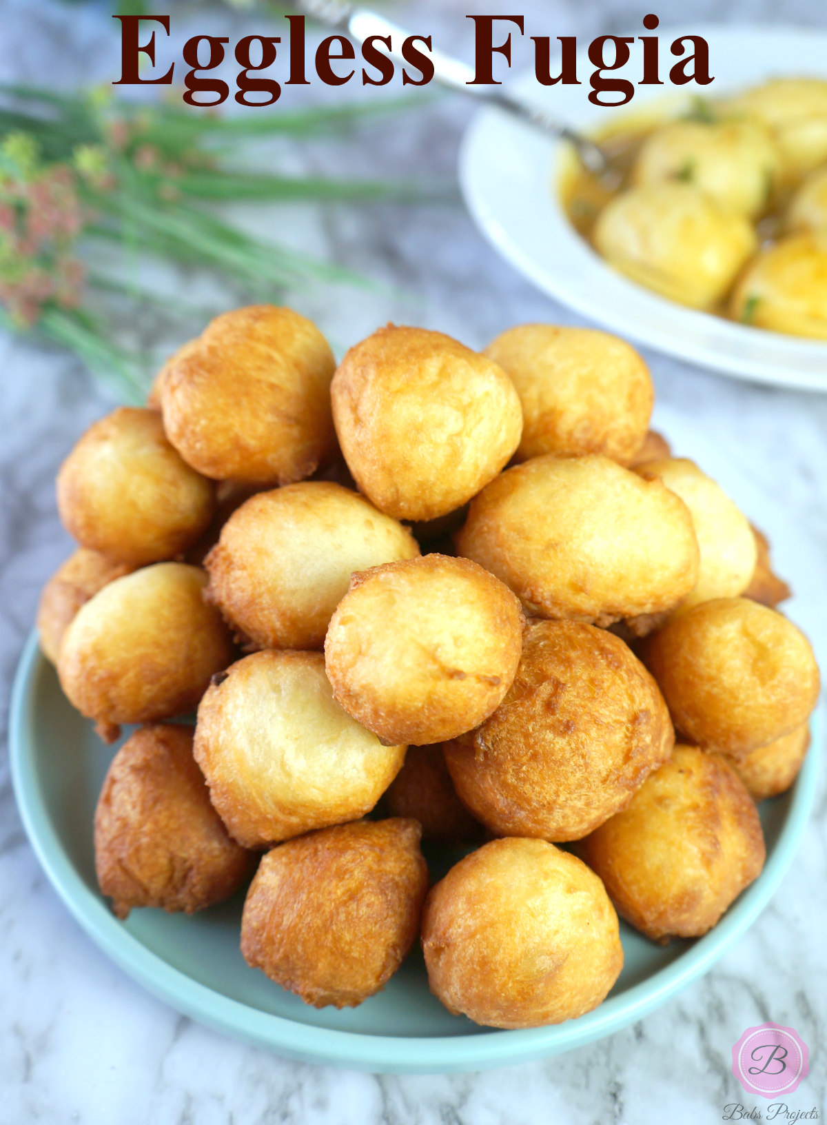 Fugias on a Plate with Egg Curry on the Side