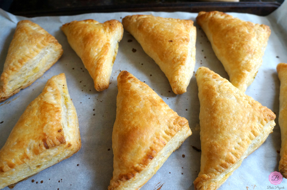 Baked Tofu Puffs on a Baking Pan