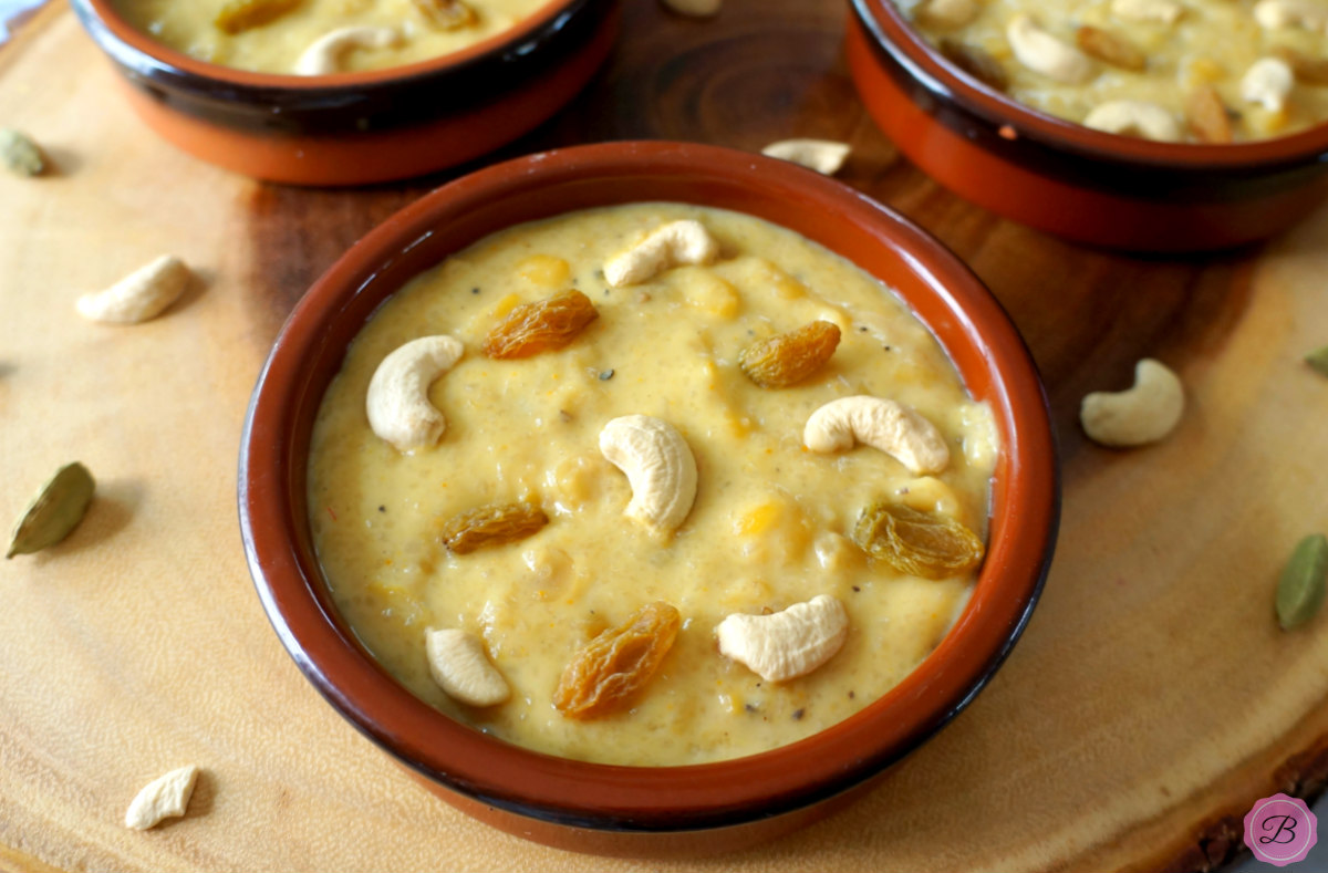 Close up Picture of Chana Daal Payasa in a Ramekin