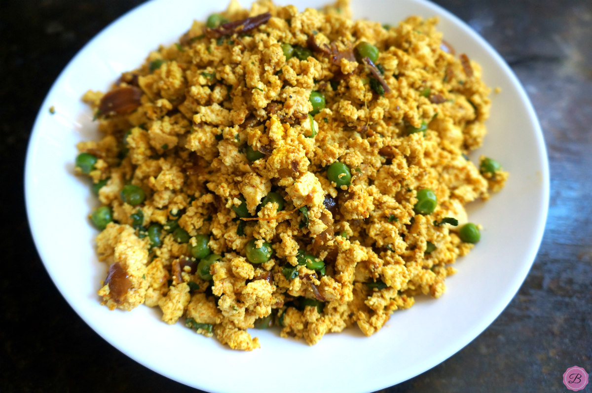 Tofu Stuffing in a White Plate