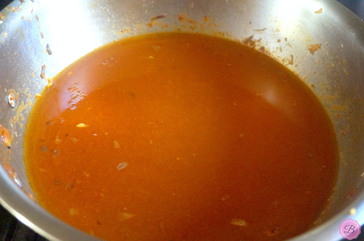 Watered Down Tomato Puree in a Stock Pot