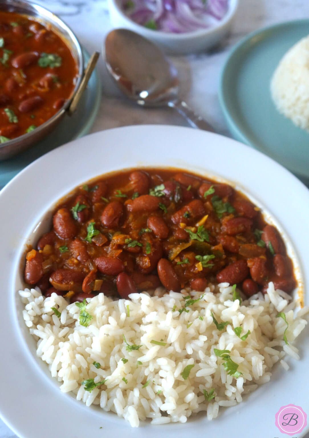 Rajma Masala Served with Rice