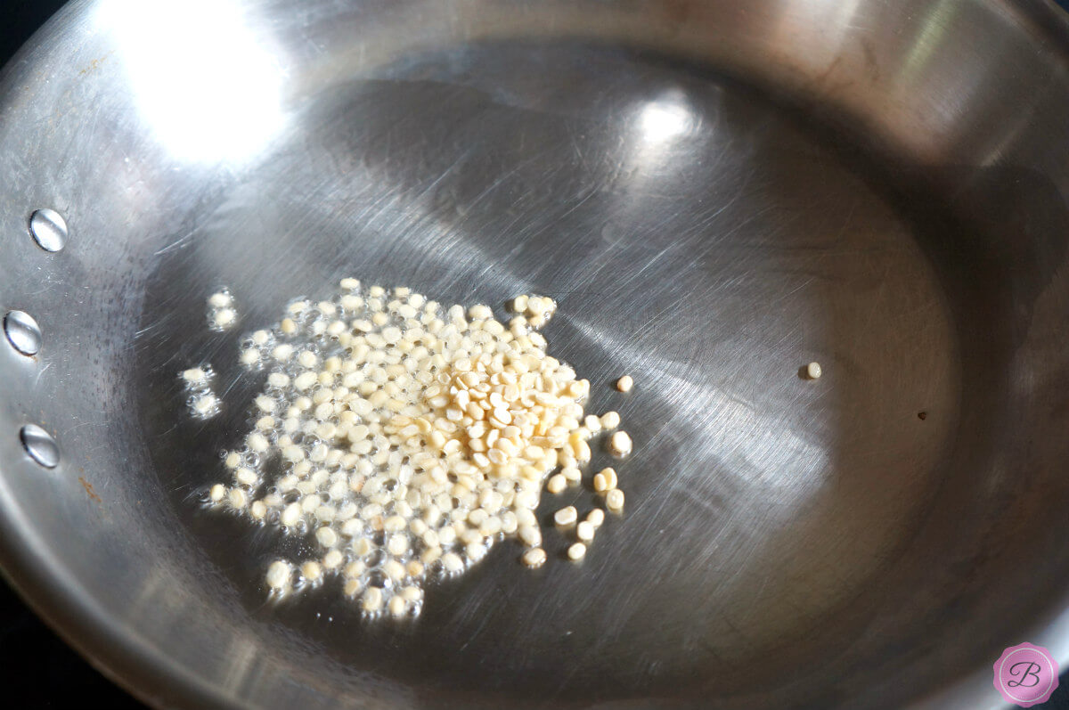 Urad Daal Roasting in the Pan