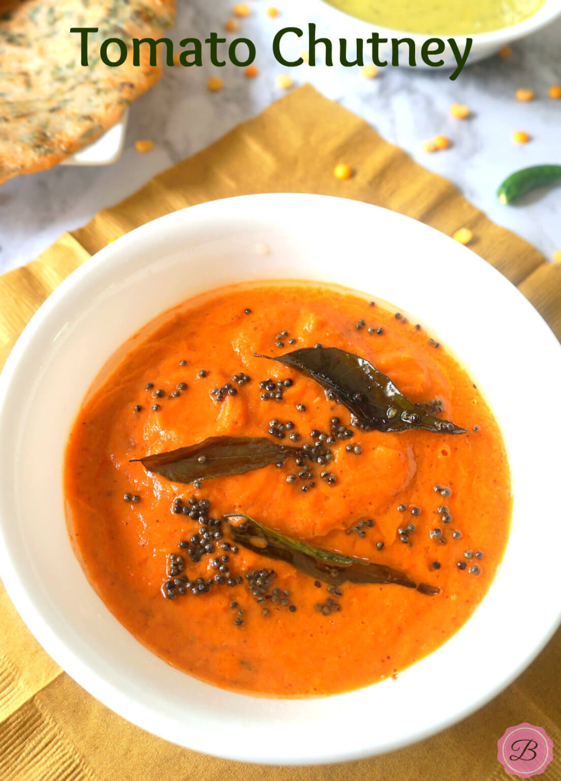 Tomato Chutney in a White Bowl