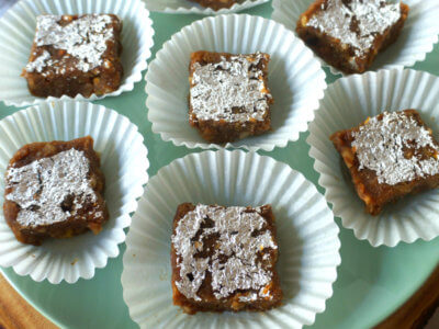 Close-up Shot of Anjeer Khajur Barfi