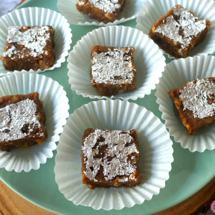 Close-up Shot of Anjeer Khajur Barfi