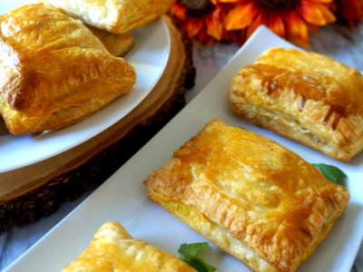 Ground Turkey Puffs on a White Platter