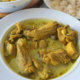 Thai Chicken Curry in a White Bowl