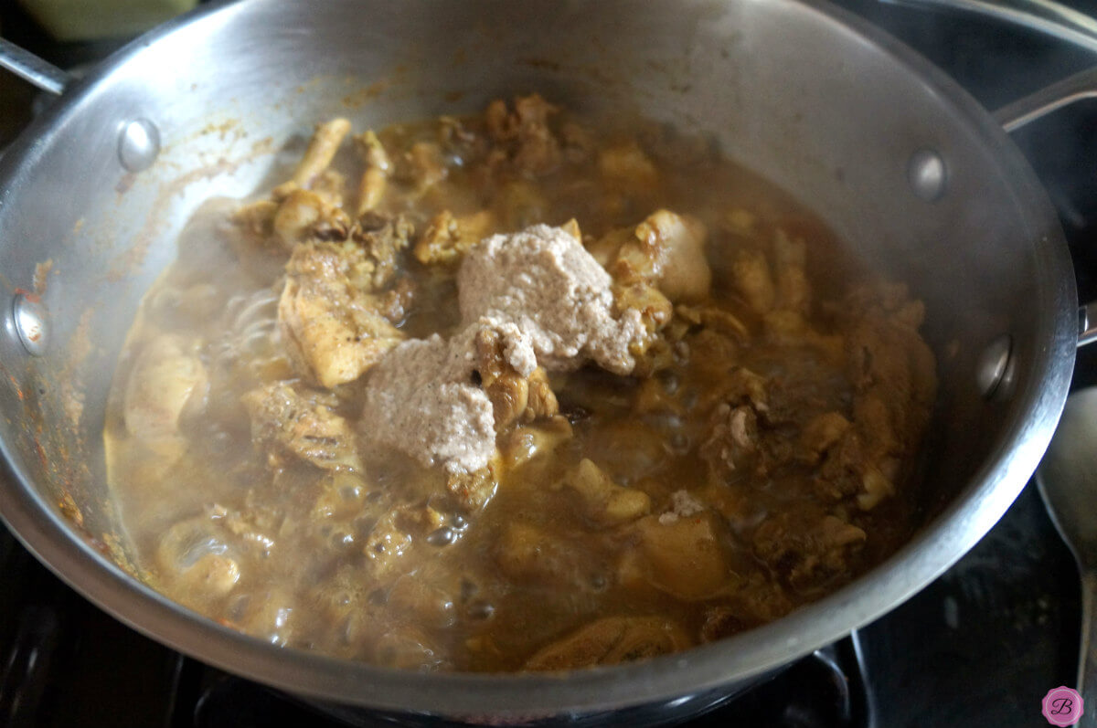 Cooking Chicken with Coconut Paste