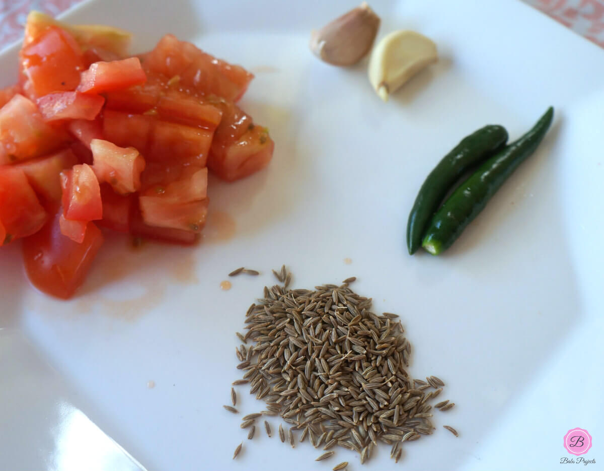 Ingredients for Palka Paneer