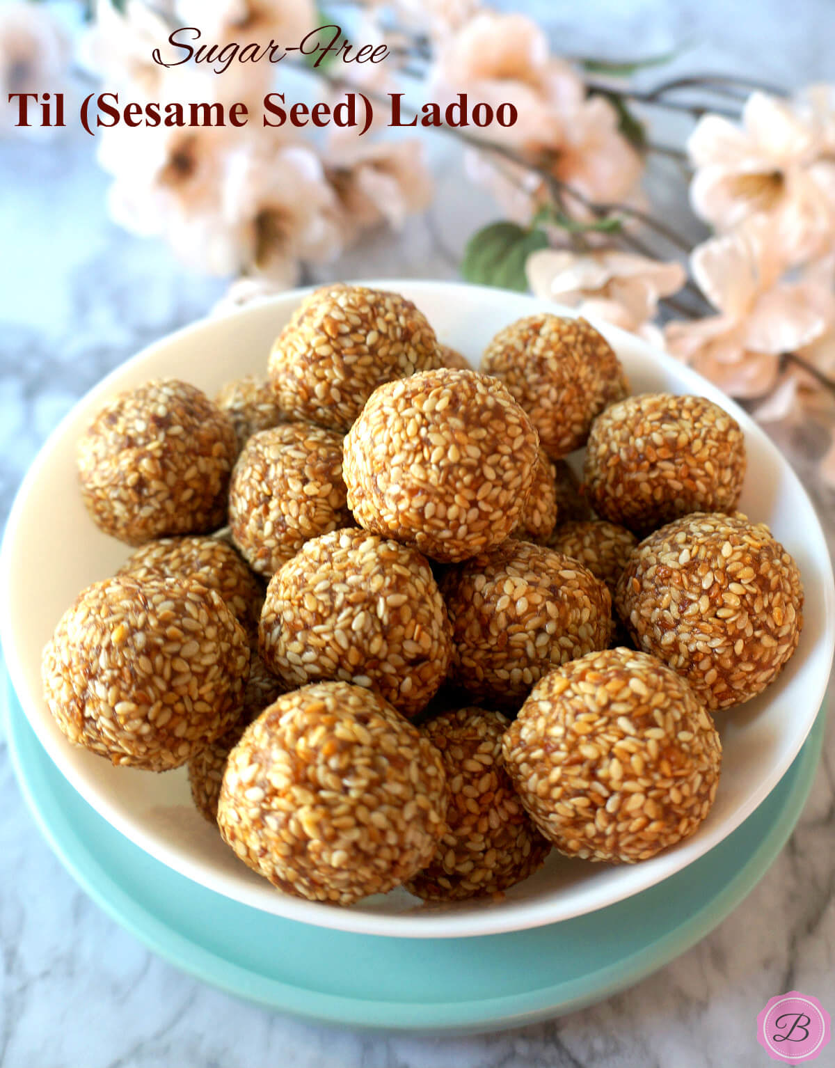 Sugar Free Til (Sesame Seeds) Ladoo in a Bowl