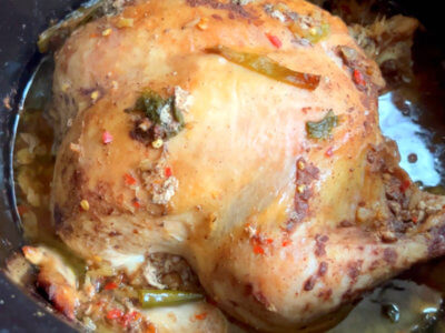Closeup Photo of Crockpot Chicken