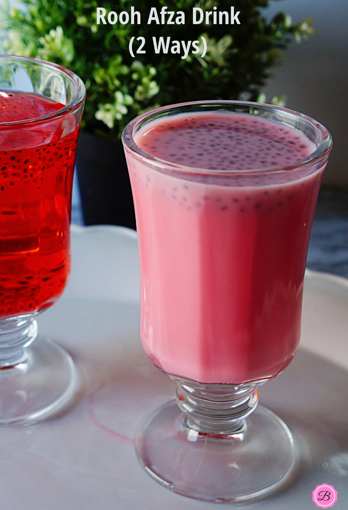 Pink Roof Afza Milk in Tall Glass