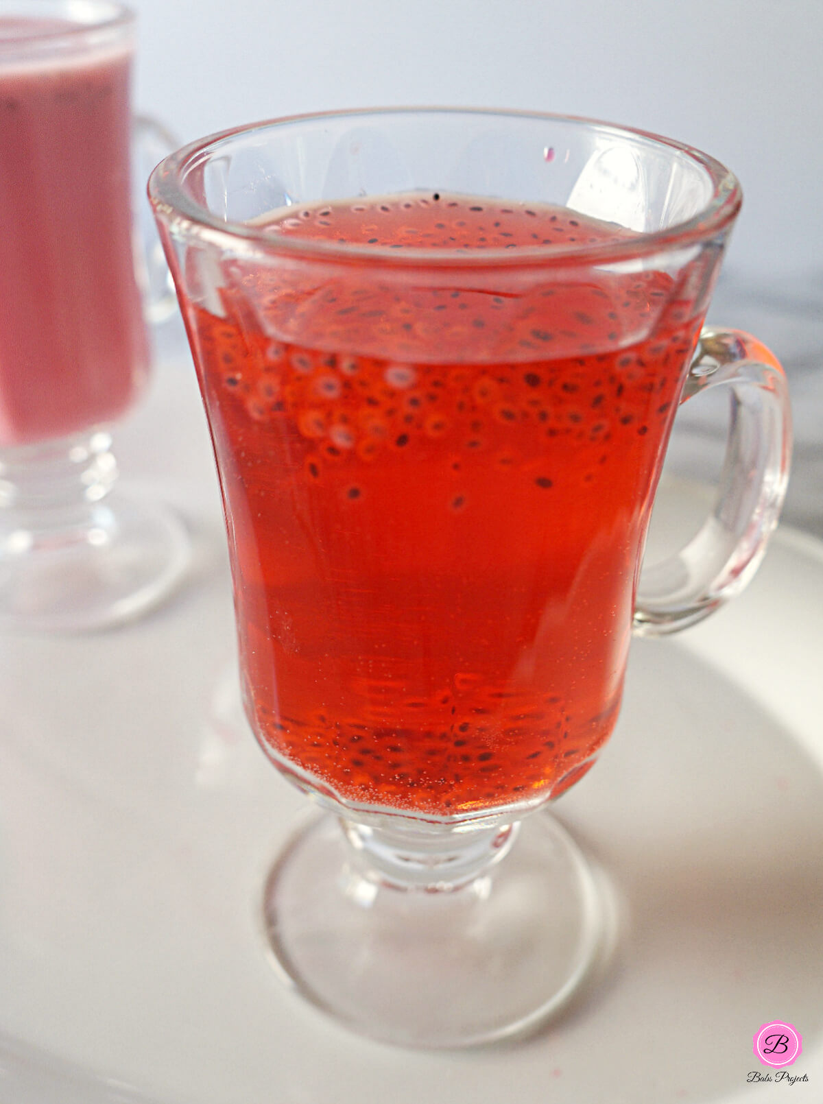 Rose Sherbet in a Tall Glass