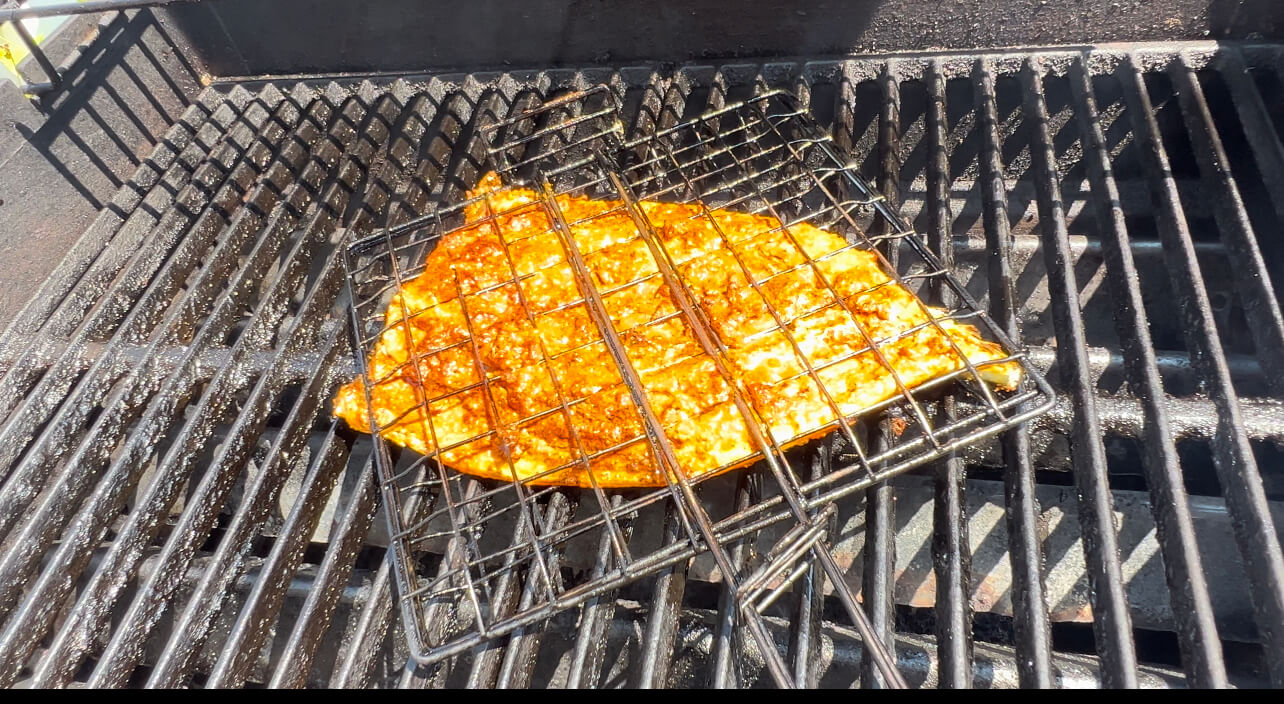 Mackerel Cooking on a Grill