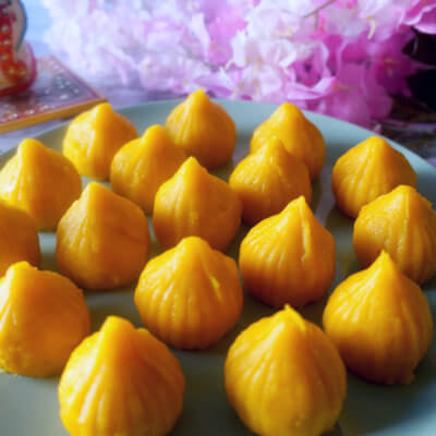 Close-up Picture of Mango Modak