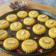 Mango Peda on a Black Platter