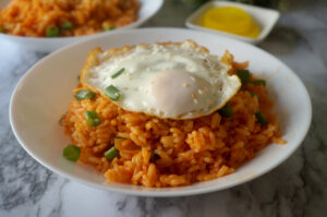 Kimchi Rice with Fried Egg on Top