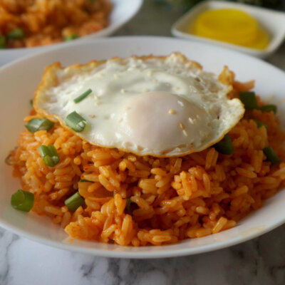 Kimchi Rice with Fried Egg on Top